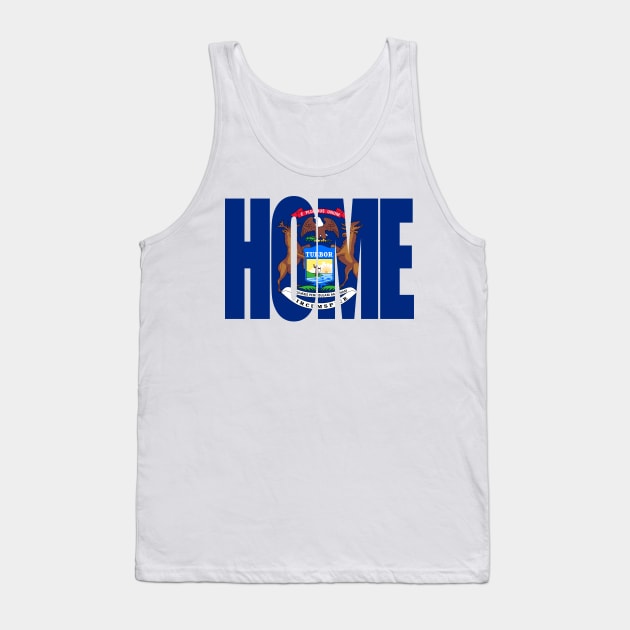 Michigan Home - State Flag Tank Top by DonDota